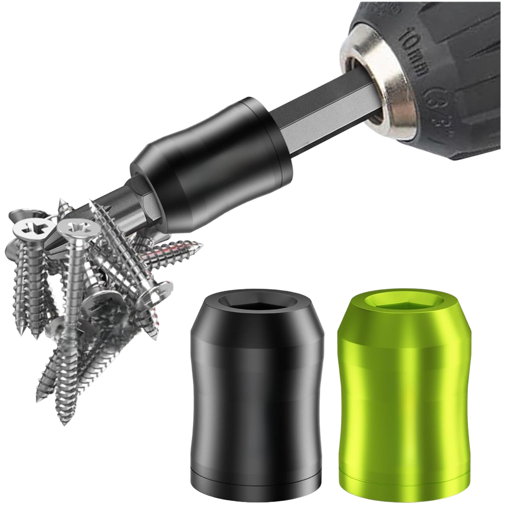 Magnetic Drill Press - 1/2個入り マグネット化・消磁ツール デュアルマグネット付き アルミ合金六角軸 6.35mm ドリルビットやドライバー用