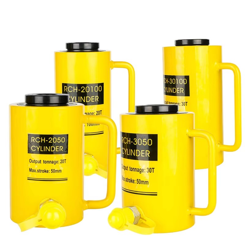 Heavy Equipment Repair Manuals - 中空油圧ジャッキ垂直手動複動式リフティングシリンダー重荷重工業メンテナンス修理用リフティング機器