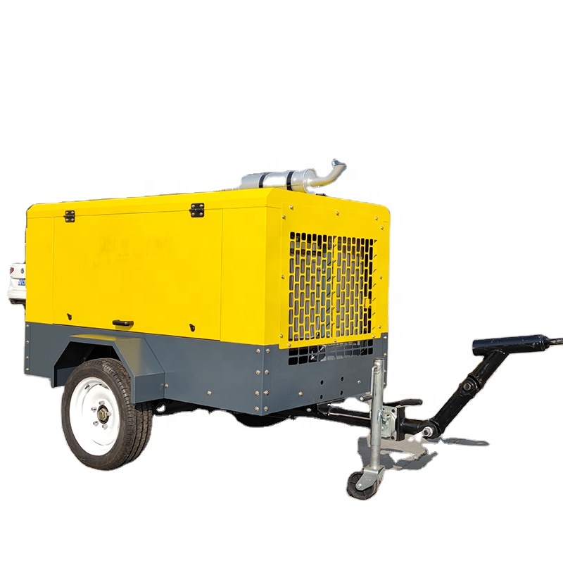 Heavy Equipment Mining - ポータブルスクリューエアコンプレッサー、ヘビーデューティー鉱業機器、6気筒ディーゼルエンジン、空冷潤滑式、高効率