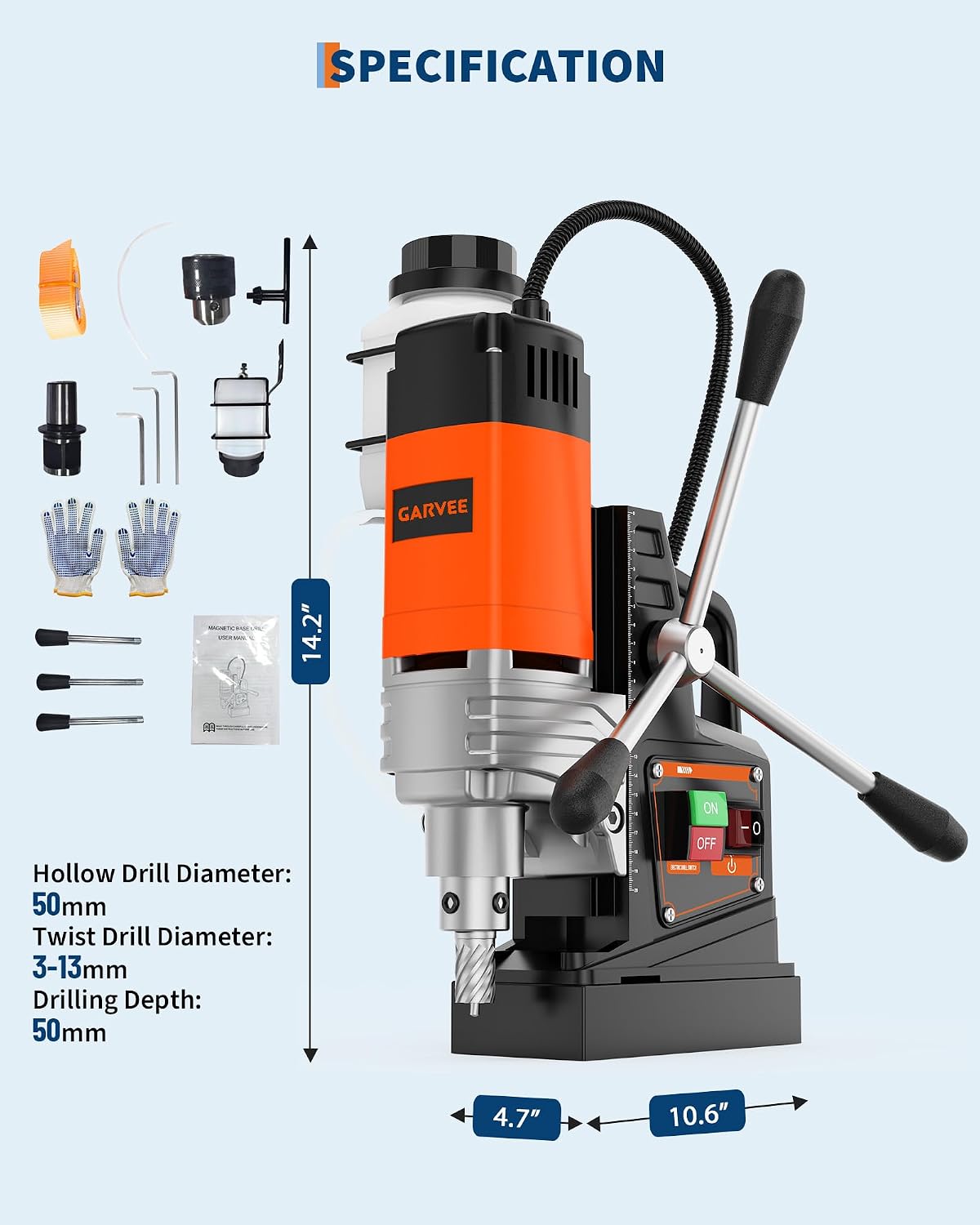1650W マグネティックドリルプレス – 1.57インチの - Magnetic Drill Press のレビューと価格