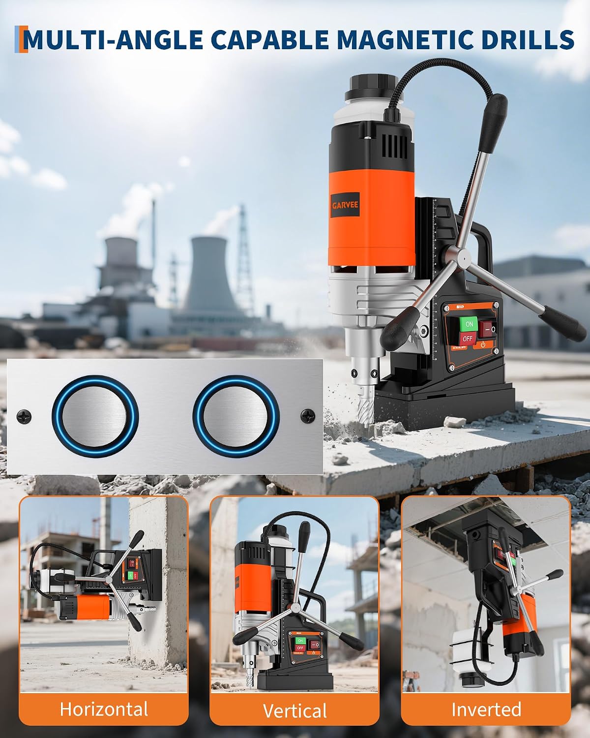 1650W マグネティックドリルプレス – 1.57インチの - Magnetic Drill Press のレビューと価格