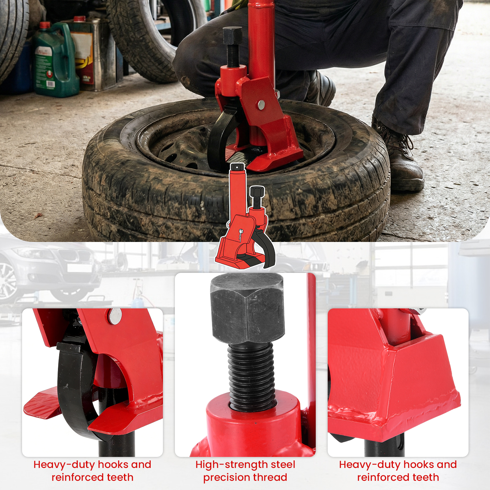 タイヤ取り外し用ユニバーサルビードブレーカーツール、38～4 - Heavy Equipment Repair Manuals のレビューと価格