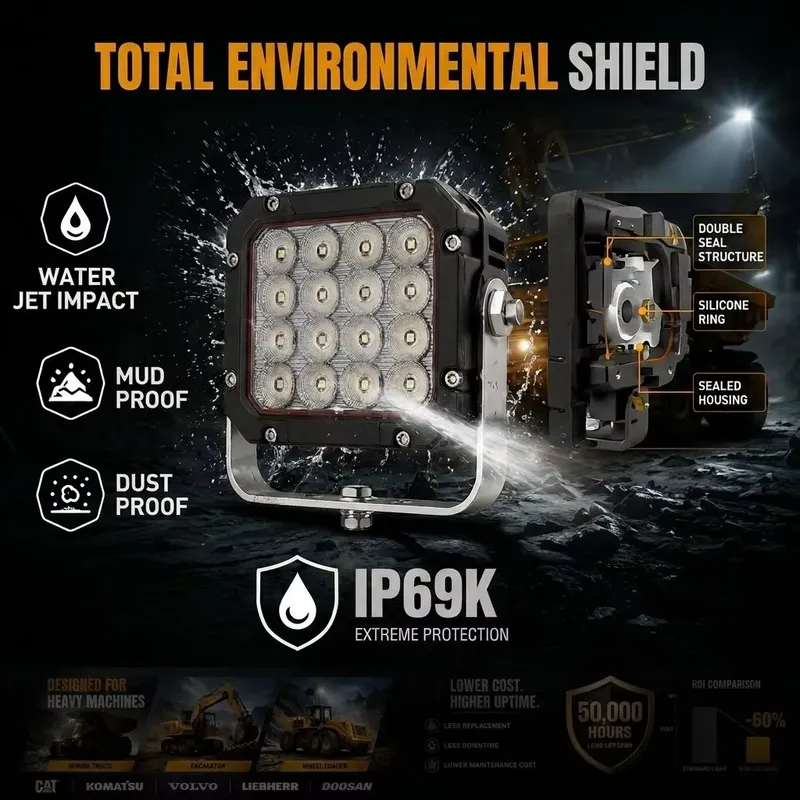 高ルーメン振動式投光器、鉱山設備現場建設安全用ヘビーLED採 - Heavy Equipment Mining のレビューと価格
