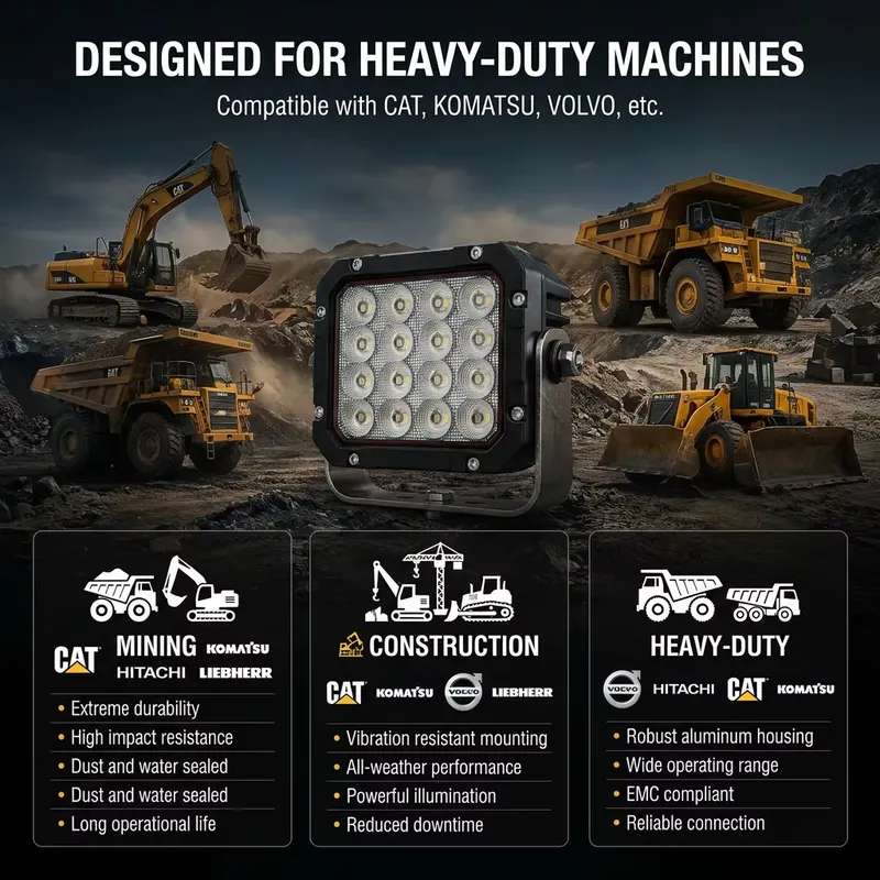 高ルーメン振動式投光器、鉱山設備現場建設安全用ヘビーLED採 - Heavy Equipment Mining のレビューと価格